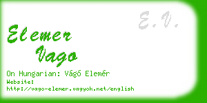 elemer vago business card